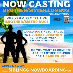 Read more about the article Casting Brother / Sister Teams for New Reality Competition