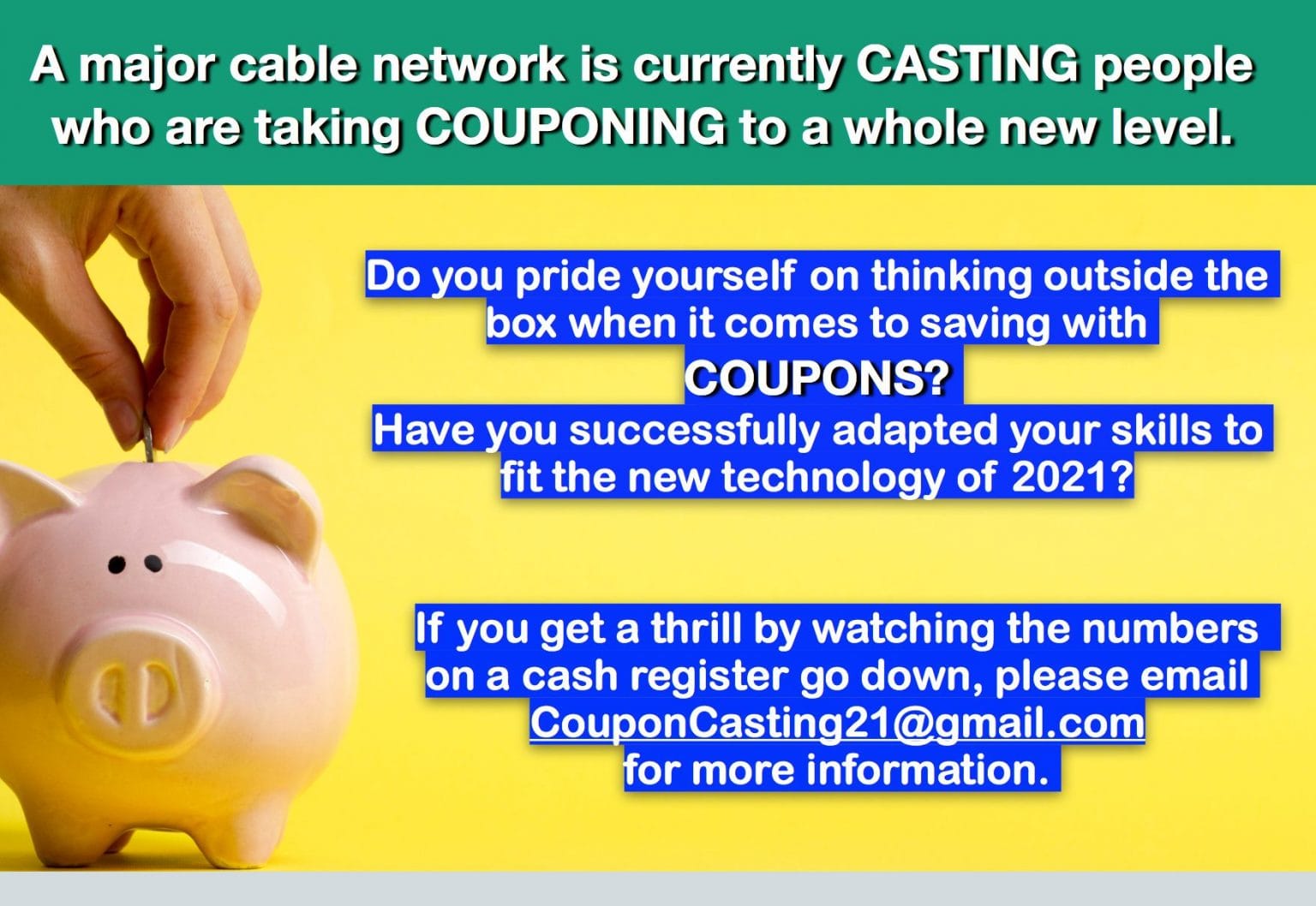 Casting People Who Have Taken Coupon Clipping To A New Level in 2021