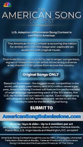 Read more about the article American Song Contest is based on Eurovision, Holding US Nationwide Auditions