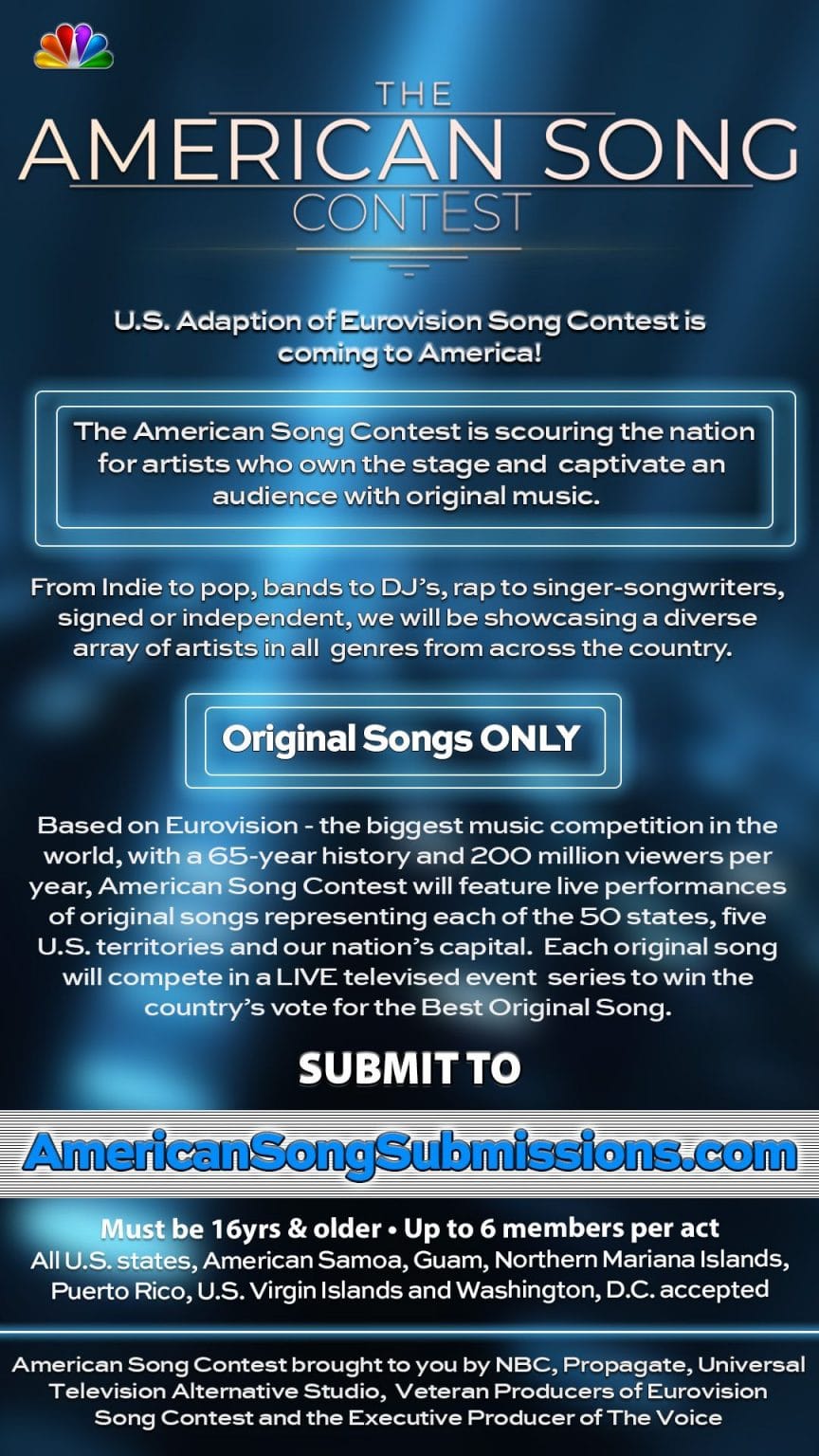 American Song Contest is based on Eurovision, Holding US Nationwide