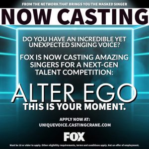 Read more about the article New FOX Show Looking for Singers With Unexpected Voices for “Alter Ego”