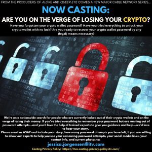 Read more about the article ITV America Casting People Who Have Lost Access To Their Crypto