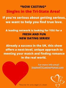 Read more about the article Casting Singles in Hartford, Jersey City and New York for Reality Dating Show