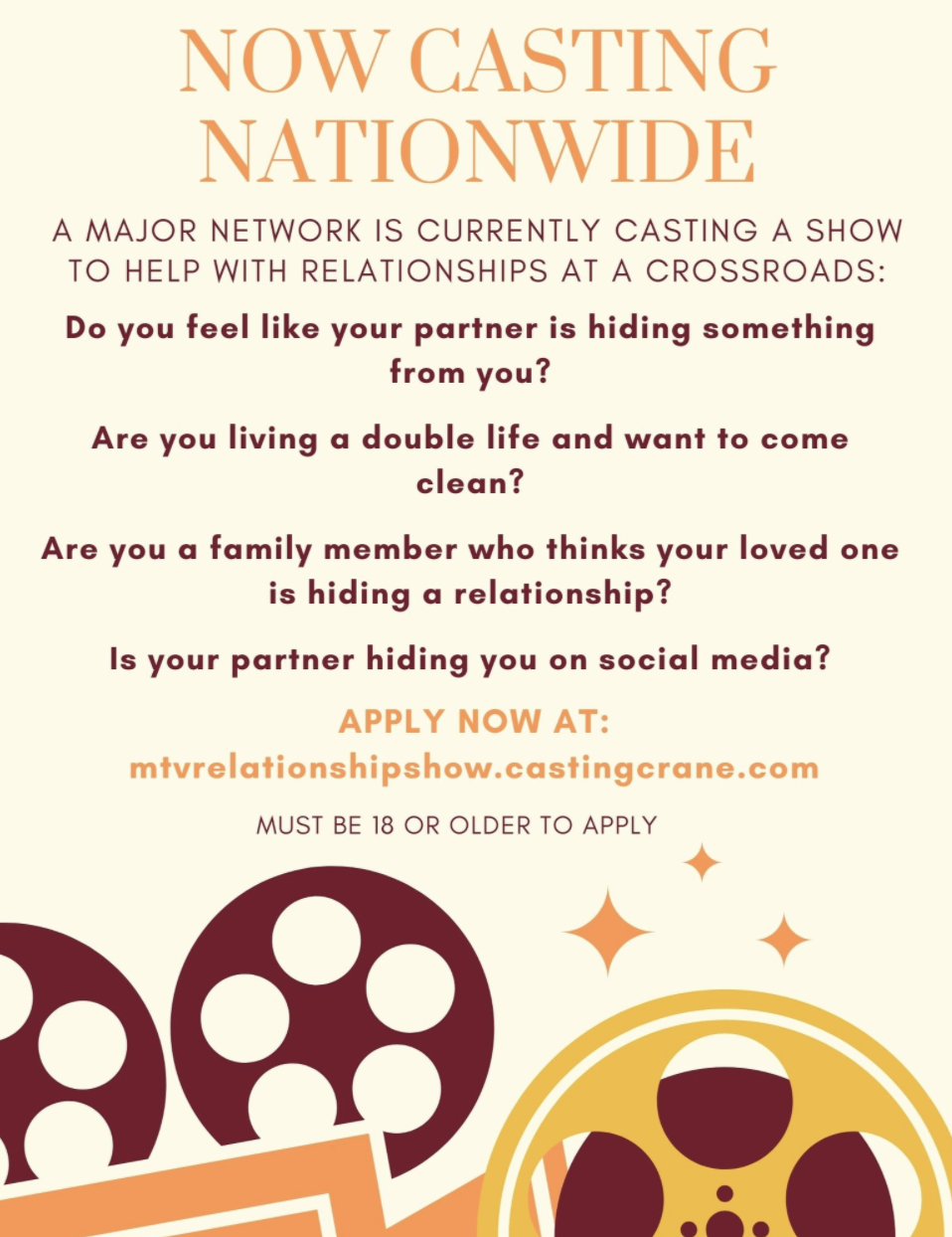 Read more about the article Casting People Nationwide Whose Relationships are at a Crossroads