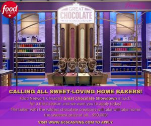 Read more about the article Casting Call in Canada for Food Network’s Great Chocolate Showdown