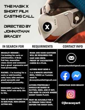 Auditions in Dayton, Ohio for Short Film Project