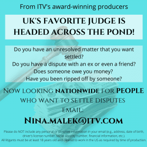 Read more about the article Court Show Casting Nationwide for People in a Financial Dispute