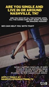 Read more about the article Casting Singles in Nashville Area for Reality Dating Show