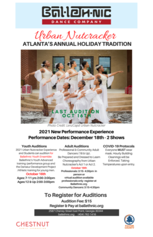 Auditions for Ballet Dancers, Urban Nutcracker in Atlanta, GA