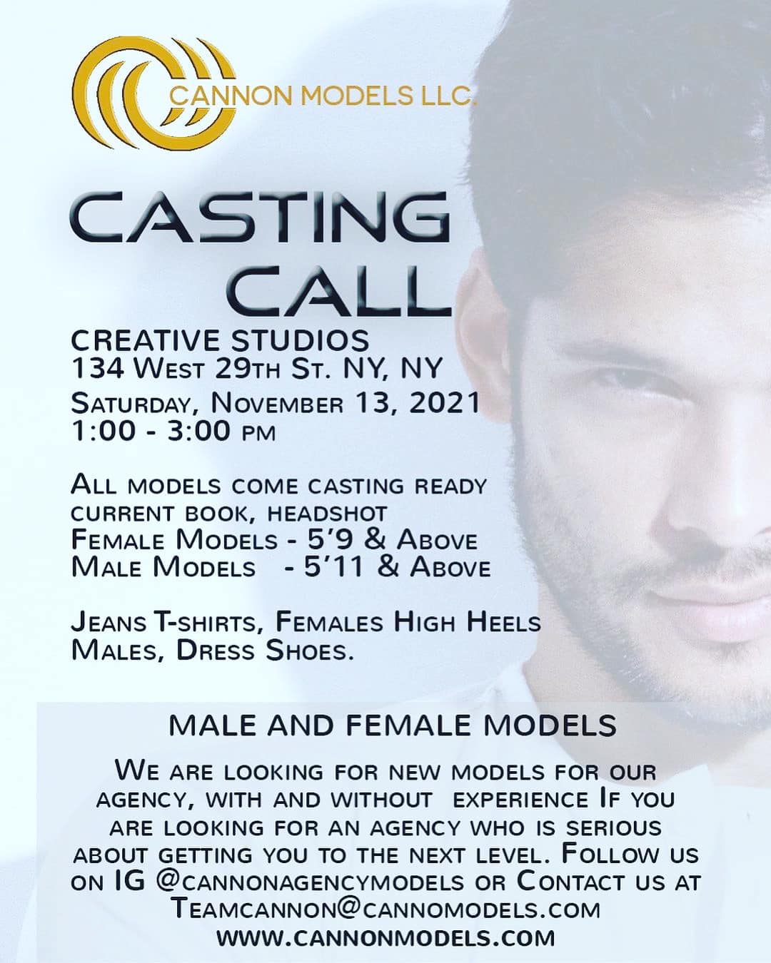 Open Casting Call for Models in NYC Auditions Free