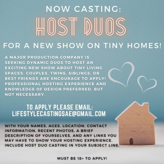 Read more about the article Casting Host Teams for New Tiny Home Show