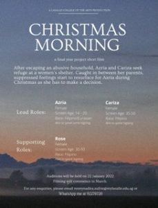 Read more about the article Casting Actors in Singapore for Film “Christmas Morning”
