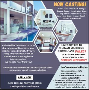 Read more about the article Casting People Who Have Tried To Renovate Their Homes and Failed in the OC Area
