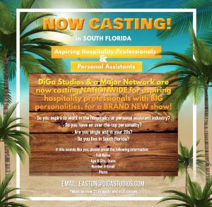 Hospitality Workers in South Florida for Brand New Reality Show