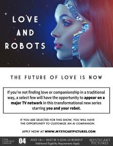 Read more about the article New Show Casting Singles for “Love and Robots”