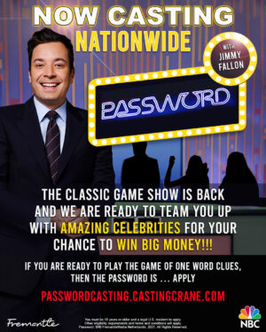 Reboot of “Password” Game Show, Hosted By Jimmy Fallon Now Casting