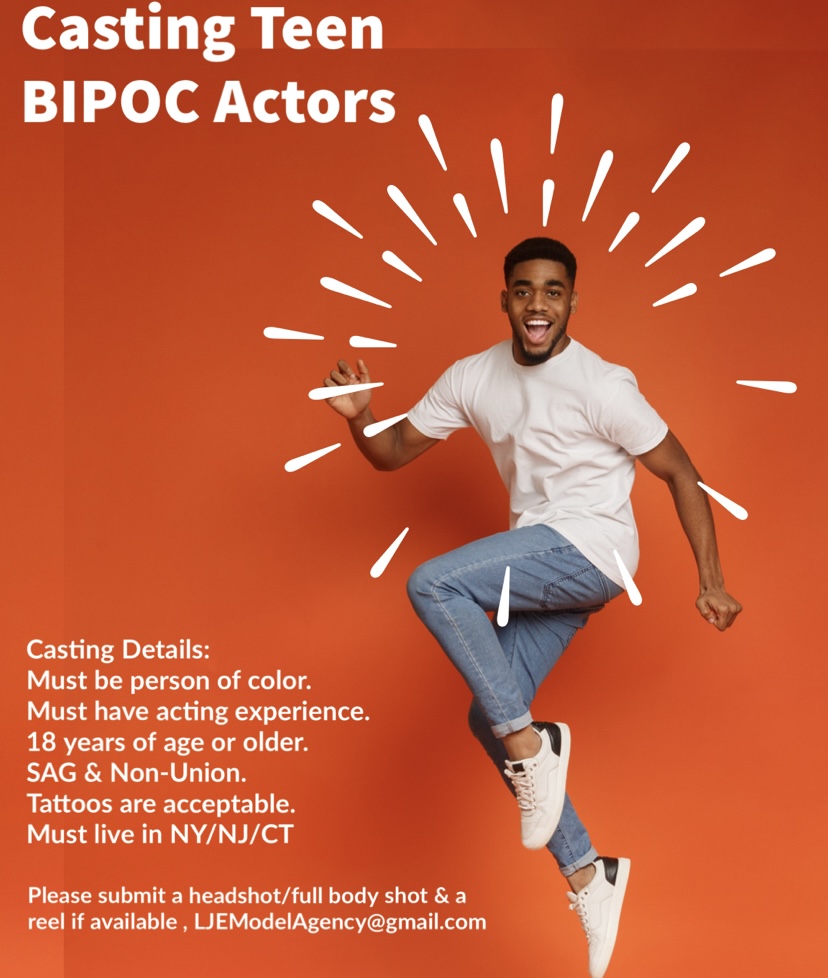 Casting Call for Late Teen Actors(18+) in NY TriState Area