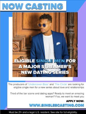 Casting Single Men for New Reality Show for Streaming Network