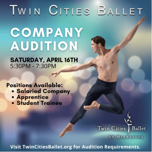 Twin Cities Ballet Auditions for Male Ballet Dancers