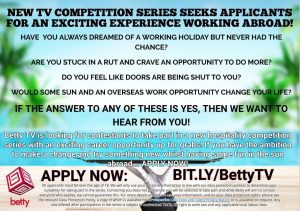 Casting New Show – People in a Rut Eager to Embark on a Once in a Lifetime Opportunity Abroad