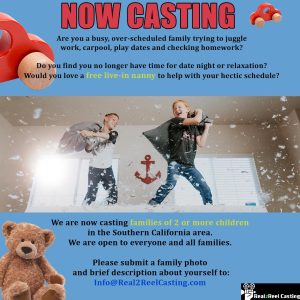 Casting Families With 2 Or More Kids Who Need A Nanny in Los Angeles