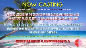 Casting Singles in the UK for Reality Dating Series