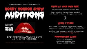 Auditions for “Rocky Horror Picture Show” in  Meriden, CT