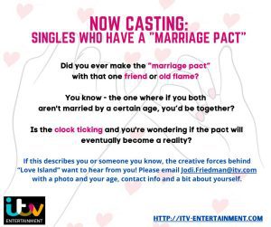 Reality Show Looking for Singles with a Marriage Pact
