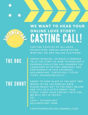 Casting Real Life Couples in L.A. Who Met in an Online Platform