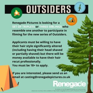 Casting Groups of Siblings or Triplets in The UK for “Outsiders”