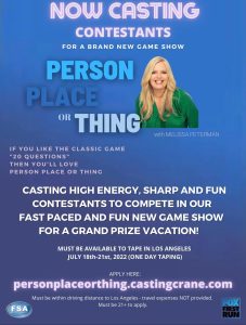 Read more about the article New FOX Game Show Person, Place or Thing Now Casting in Los Angeles