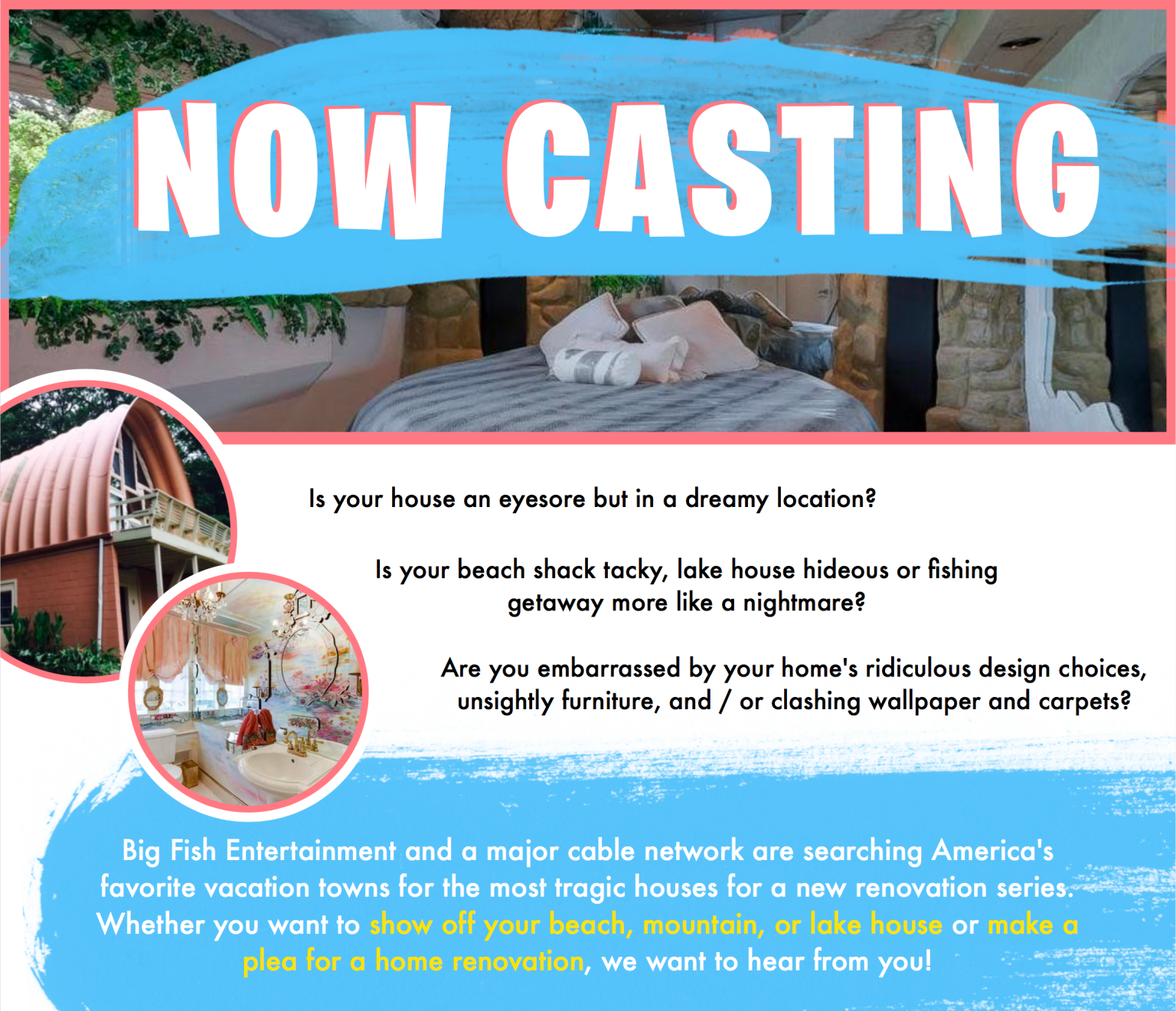 HGTV Casting Bad Houses in Great Areas Auditions Free