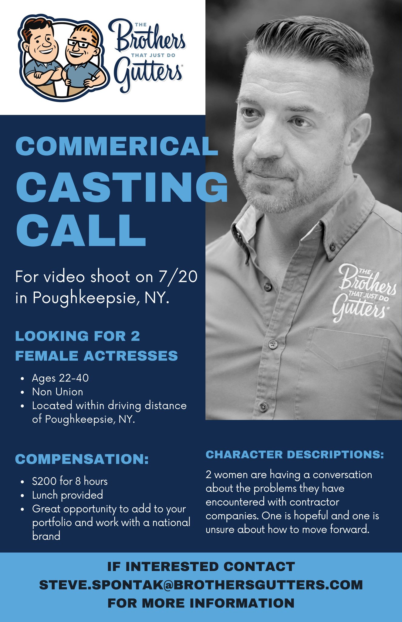 Read more about the article Auditions in Hudson Valley, NY for Local Commercial Filming in Poughkeepsie