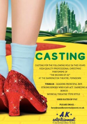 Theater Audition in Ferndown, UK for The Wizard of Oz Stage Play