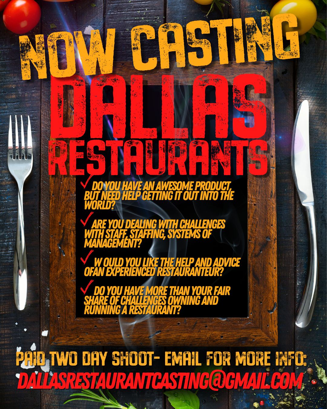 Read more about the article Major Network Reality Show / Docu-Series Casting Call for Restaurants in Dallas