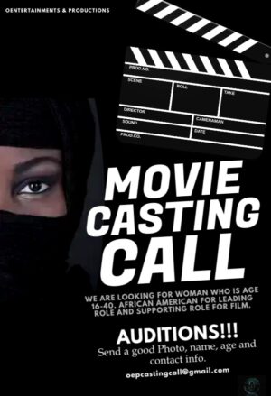 Movie Auditions in Indianapolis, Indiana for Lead Roles and Speaking Roles