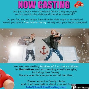 TV Show Casting in NY / NJ Area for Families with Kids