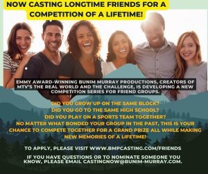 Read more about the article Reality Show Casting Long Time Friends to Compete Together