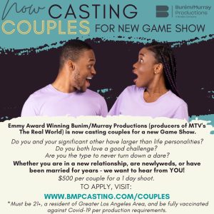 Casting Couples in Los Angeles for New Game Show