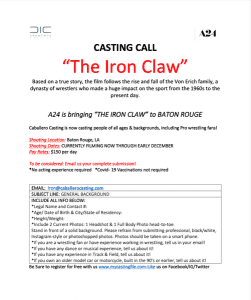 Read more about the article Open Casting Call Announced in Baton Rouge for Movie