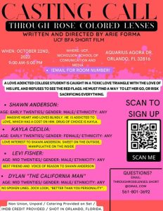 Read more about the article Actors in Orlando for Student Film “Through Rose Colored Lenses”