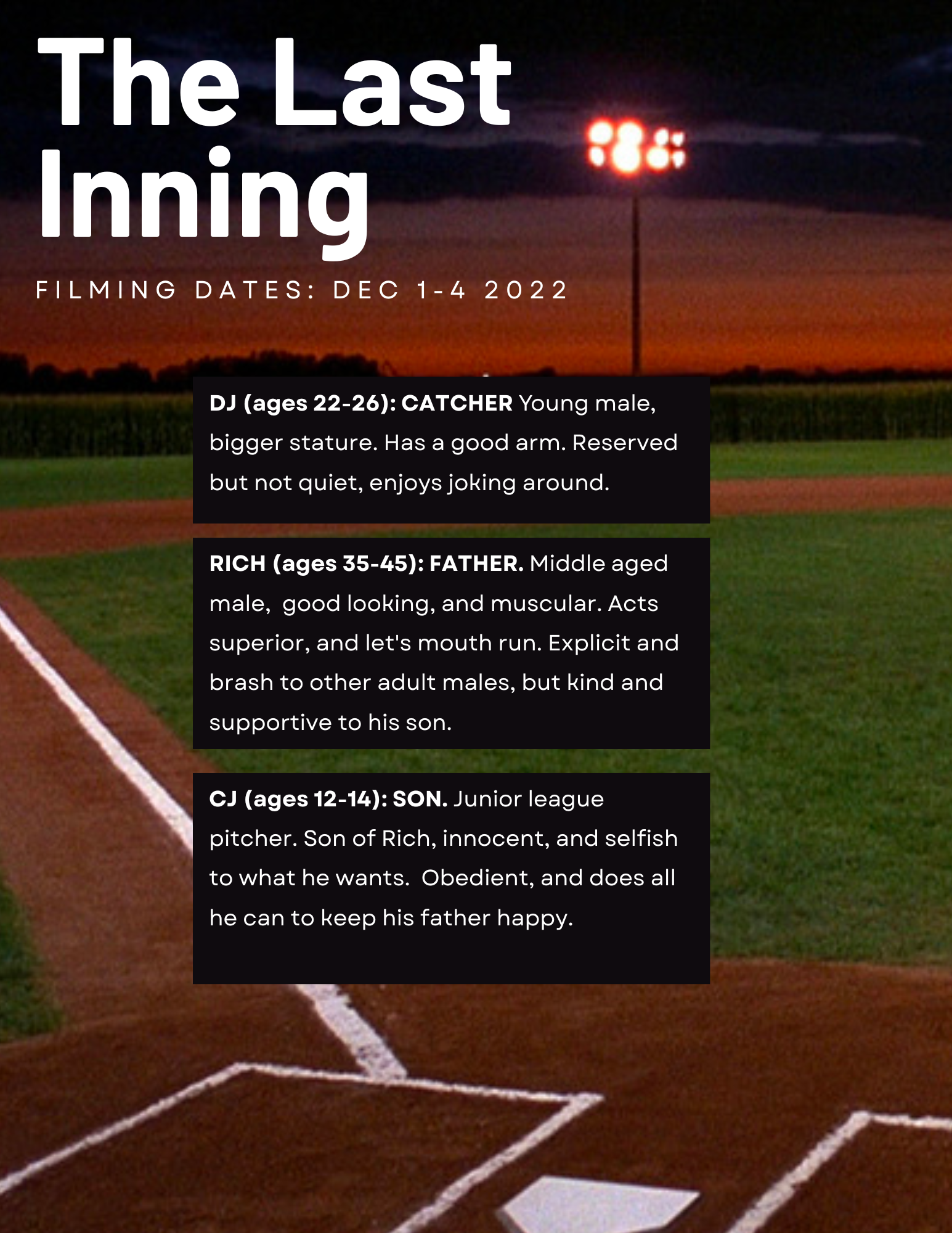 Read more about the article Auditions in San Diego for Movie “The Last Inning”
