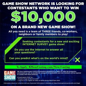 Read more about the article Casting Teams of 3 in SoCal for New Game Show on GSN