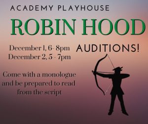 Theater Auditions in Orleans, Massachusetts for “Robin Hood”