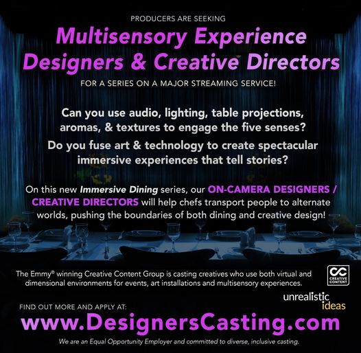 Read more about the article Multisensory Experience Designers & Creative Directors for Reality Show