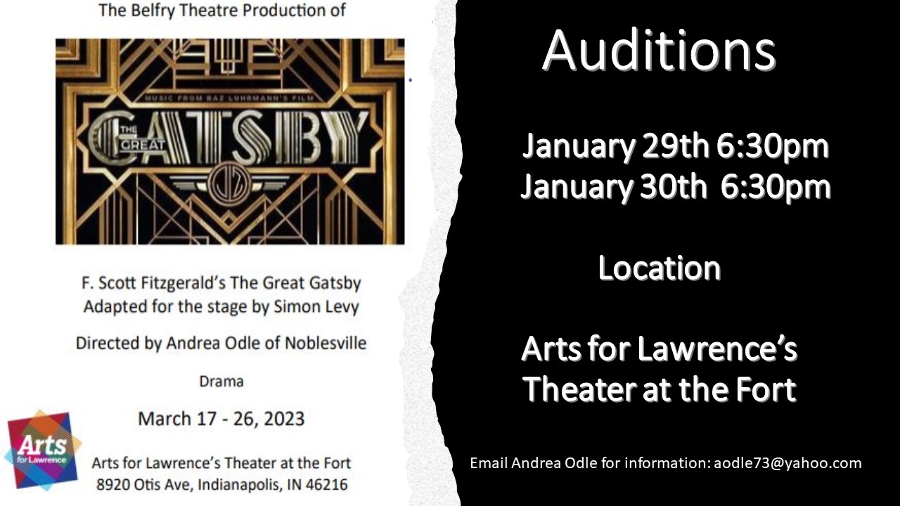Read more about the article Theater Auditions in Indianapolis, IN for “The Great Gatsby”