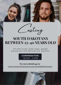 Read more about the article Casting Call / Auditions in South Dakota for Paid South Dakota Tourism Campaign