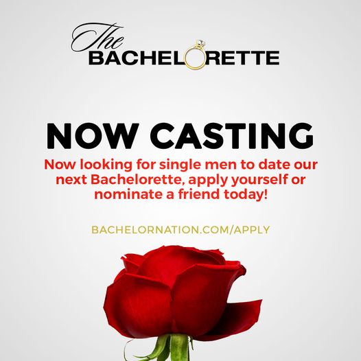 Audition flyer and infor for ABC, The Bachelorette