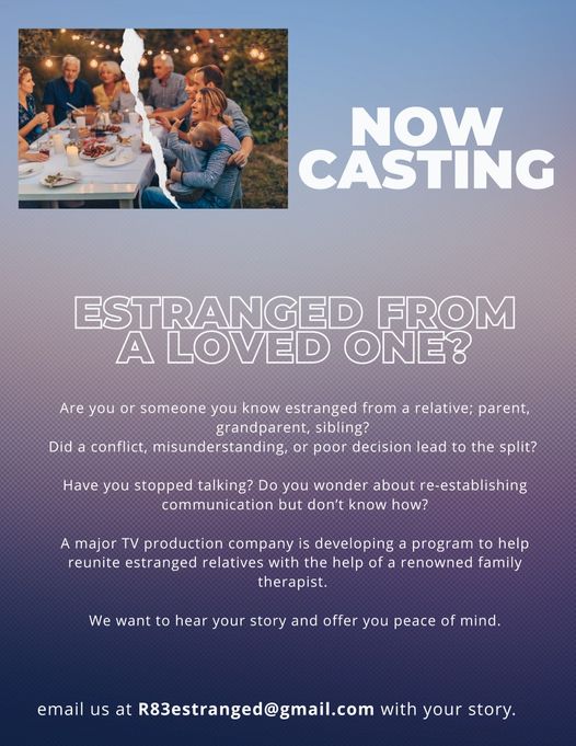 Casting notice for reality therapy show