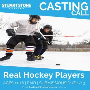 Read more about the article Casting REAL Hockey Players Ages 11 to 16 Nationwide
